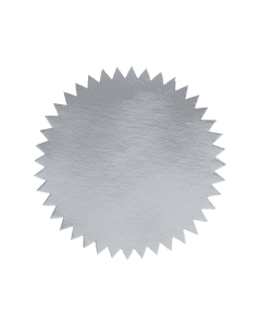 Set 20 Etichete Argintii Adezive pentru Timbru Sec - diam. 48 mm